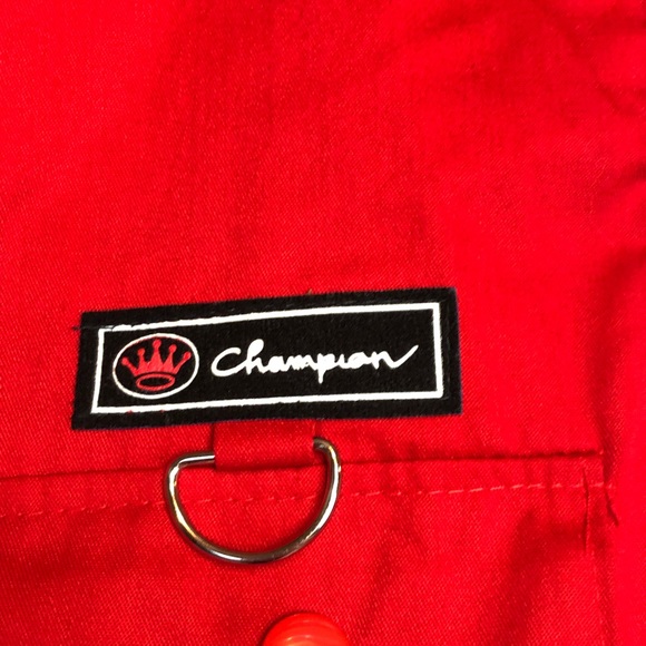 Cristobal Balenciaga Vtg red zip vest pockets sz L - Picture 2 of 8